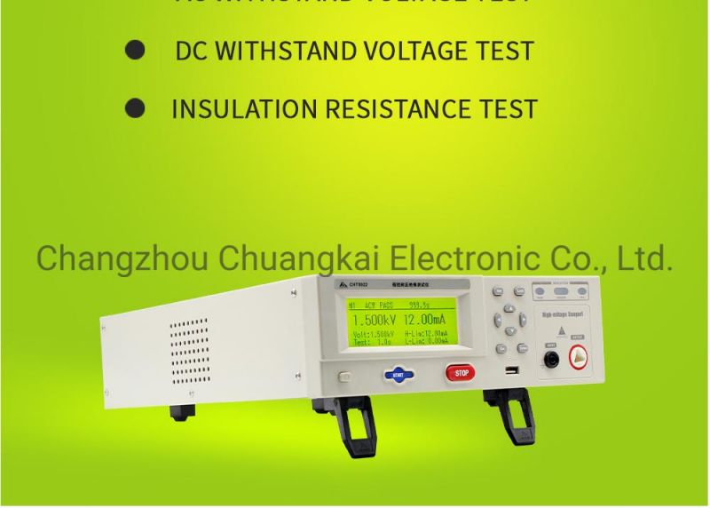 Cht9922 Hipot Tester AC DC Device Electrical Tester Insulation Resistance