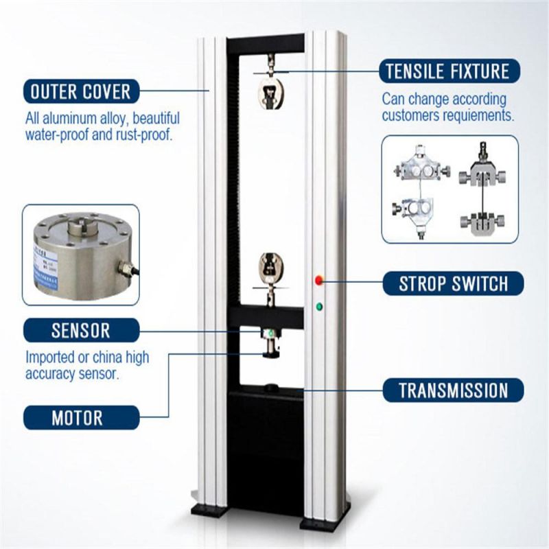 Electronic Vertical Benchtop Tensile Testing Machine for Lab Textile Test