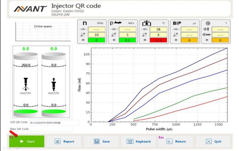 EPS816f Common Rail Test Bench with Coding Function Can Test Four Injectors at The Same Time