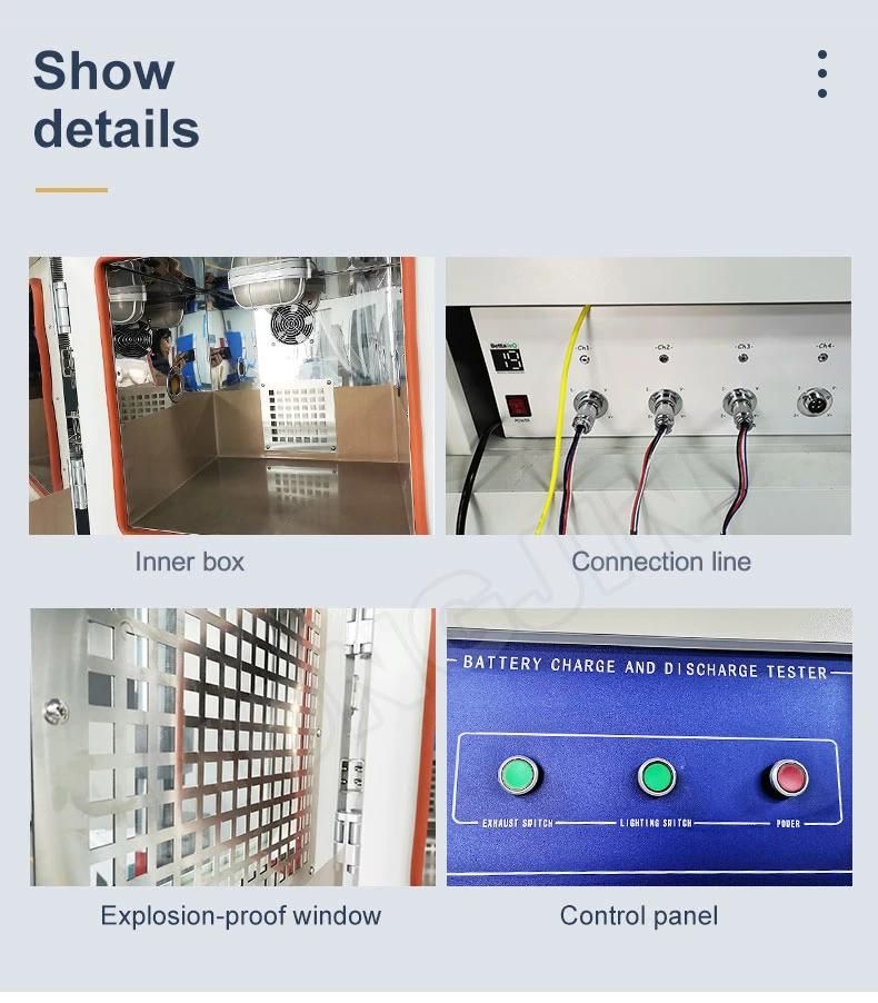 Hj-4 Li-ion Battery Over-Charging Forced Discharging Explosion-Proof Test Tester Testing Chamber Box Machine