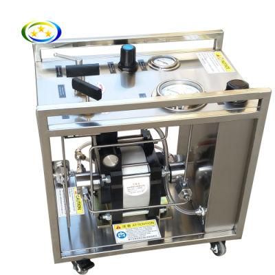 Hydrostatic Pressure Test Bench Air Driven Liquid Booster Pump Equipment Water Pressure Testing