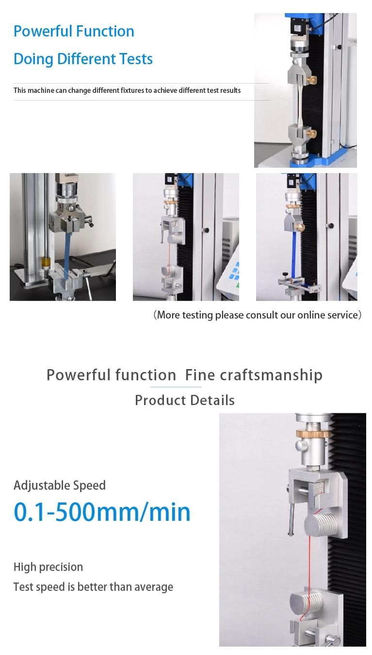 Touch Screen Type ASTM Computer Controlled Universal Tensile Testing Equipment