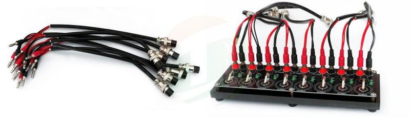 8 Channels Coin Cell Testing Board with Cable & Optional Connector for Coin Cell Battery Tester