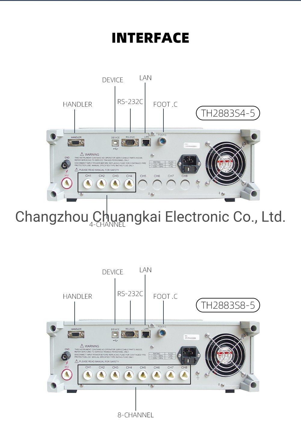 Th2883s8-5 Voltage Output 100V-5000V 8 Channels Impulse Winding Test Instrument