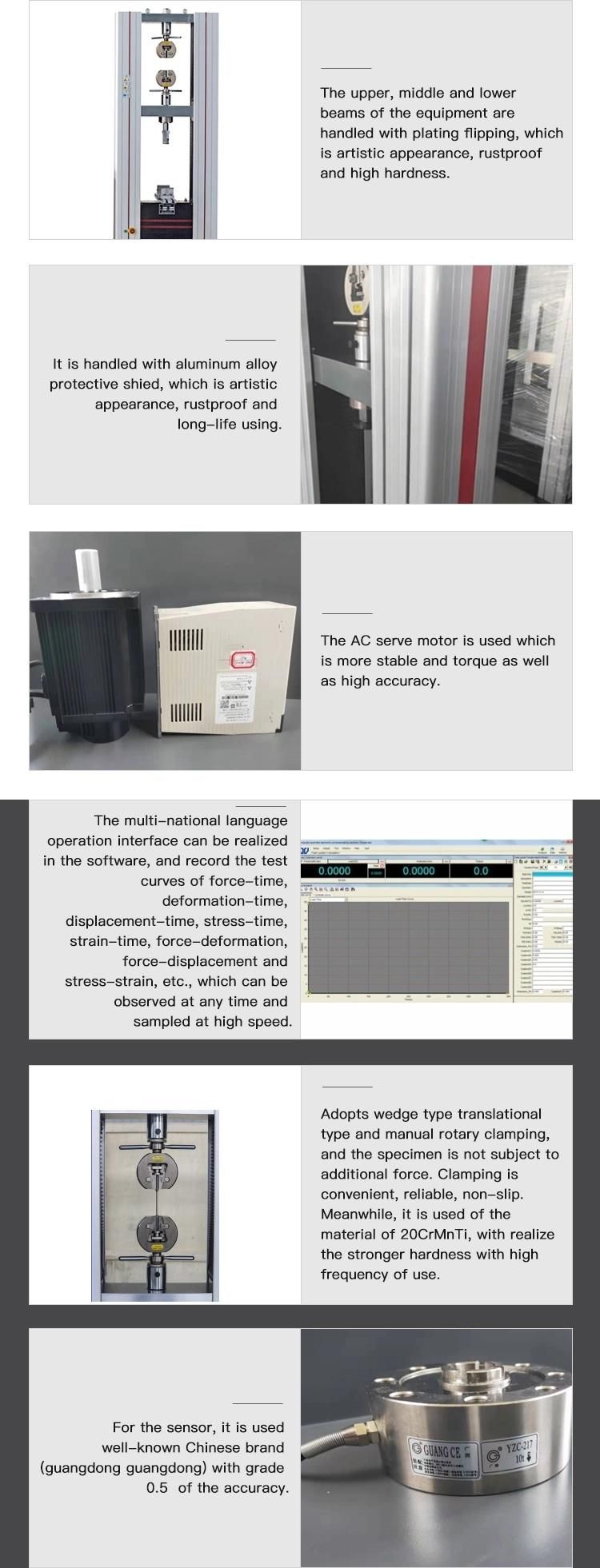 Hot Sale 100kn Tensile Test Equipment Universal Testing Machine