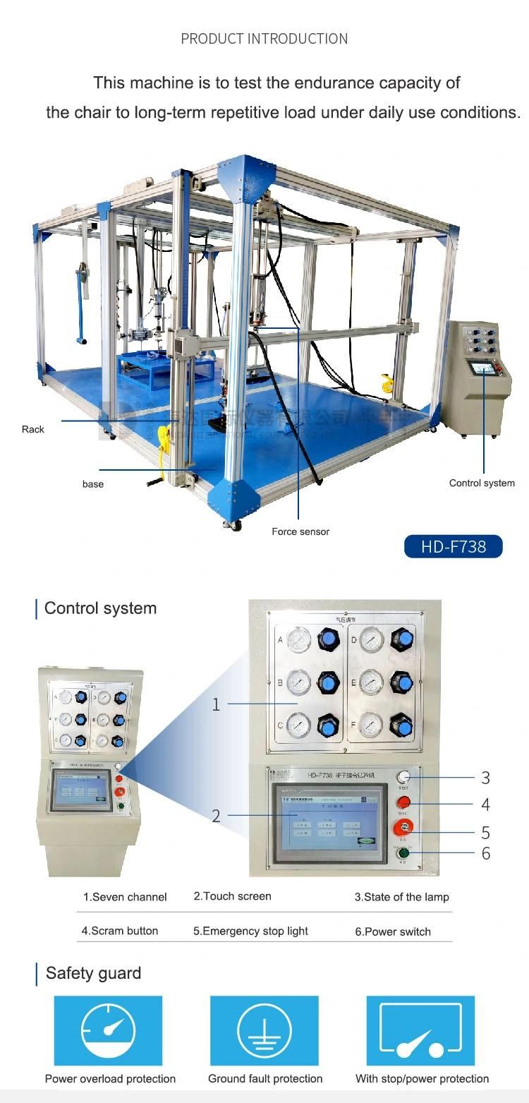 BIFMA Standard Office Chair Integrated Univeral Test Equipment