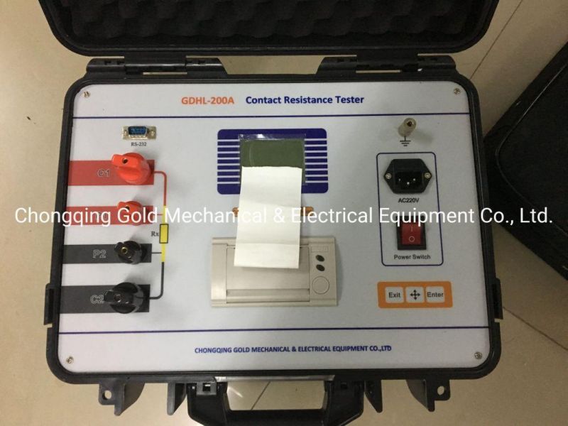 200A Portable Automatic Contact Resistance Tester Loop Resistance Tester for Circuit Breaker