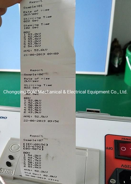 IEC 60156 Insulating Oil Dielectric Strength and Dielectric Breakdown Voltage Bdv Tester 80kv or 100kv
