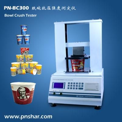 Paper Cup and Bowl Crush Tester for Laboratory Paper Cup Crush Testing