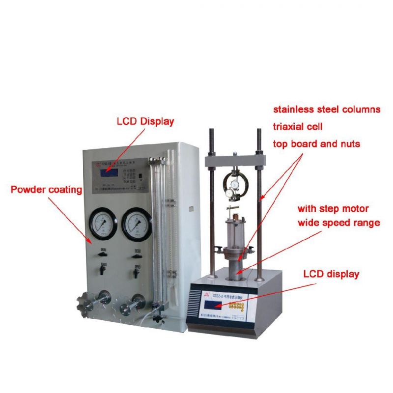30kn Midium Pressure Triaxial Testing Machine
