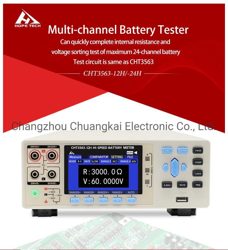Cht3563-12h Hybrid Car Battery Tester Measure 12 Channels Batteries