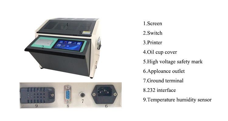 Touch Screen Conrol Type Transformer Oil Dielectric Strength Tester Bdv Oil Test Oil Breakdown Voltage Test Fot-I-a