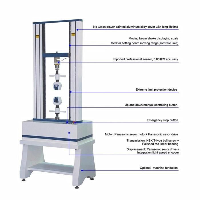 Static Universal Material Strength Fatigue Tensile Compression Testing Machine