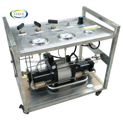 Terek Single Action Air Driven Gas Booster System with Valves, Gauges and Pressure Regulators