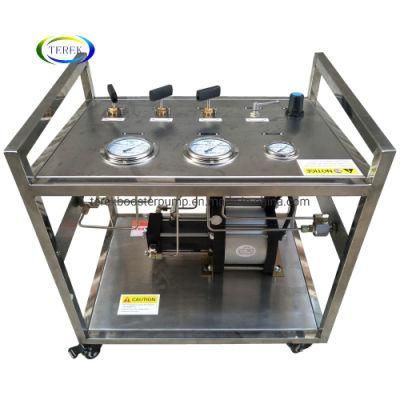 Terek Brand Best Price 100 Bar High Pressure Pneumatic Gas Booster Station for Gas Leakge Testing