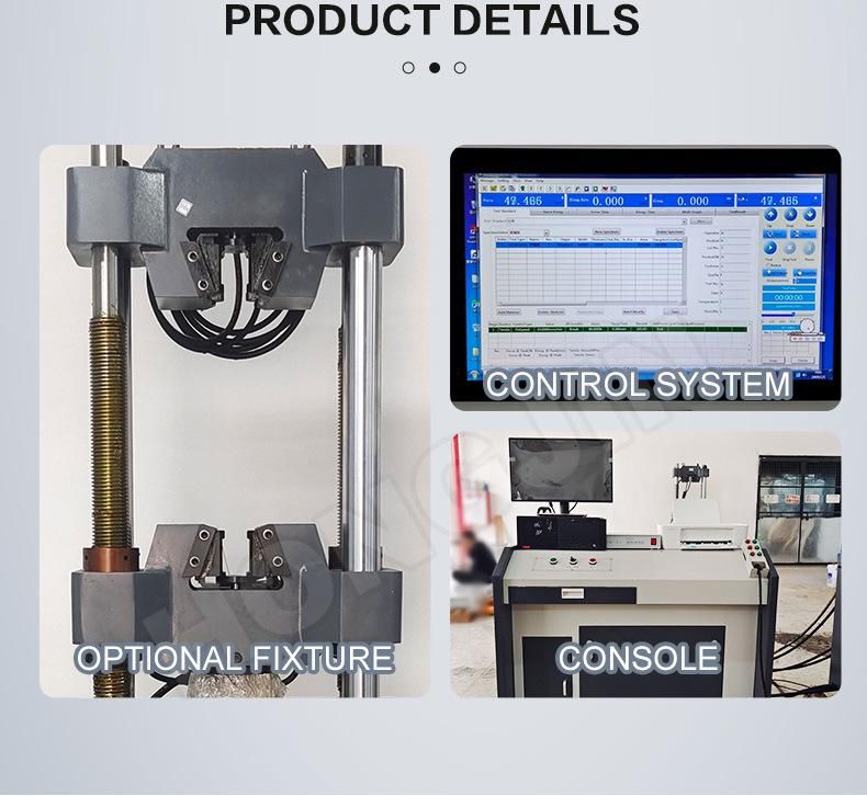 Hj-47 2000kn Capacity Ball Screw Tensile Testing Machine for Auto Parts and Tyre