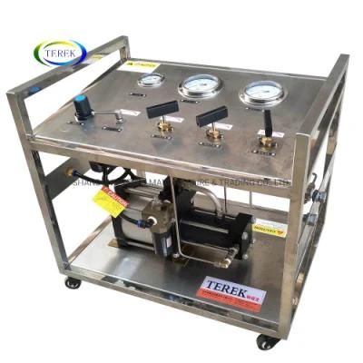 Terek Brand High Quality 300-480 Bar Portable Pneumatic Booster Test Station for Gas Cylinder Filling