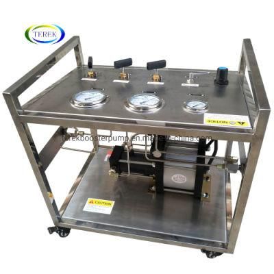 Terek Brand Best Price 00-300 Bar Air Driven Helium Gas Booster Pump Unit for Cylinder Testing