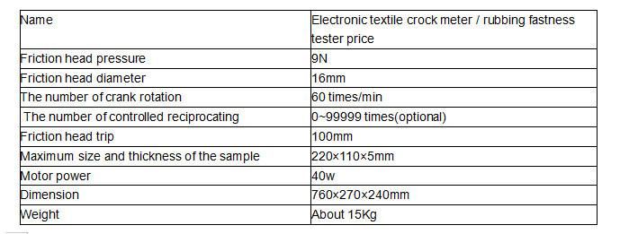 Electronic Crockmeter For Color Fastness To Rubbing Tester With Good Quality
