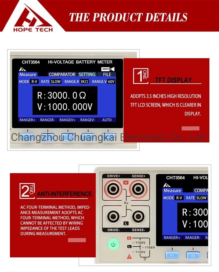 Cht3564 Diagnostic Analyzer High Voltage Digital Battery Analyzer