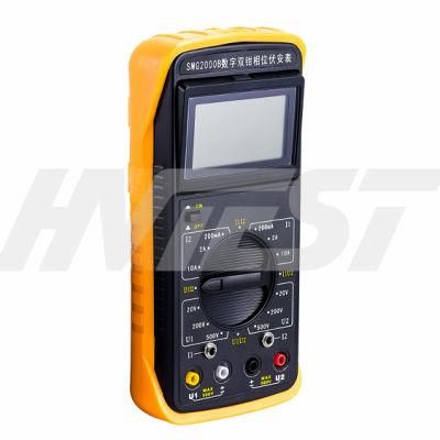 Smg2000b Digital Clamp Phase Meter/Handheld Digital Dual-Clamp Phase Voltammetry Meter