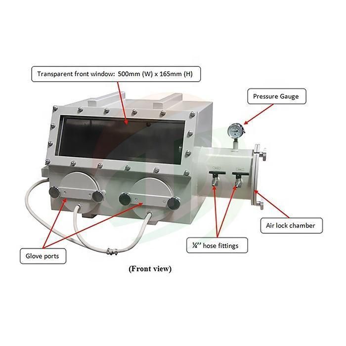 Lab Vacuum Stainless Steel Glove Box for Battery Research