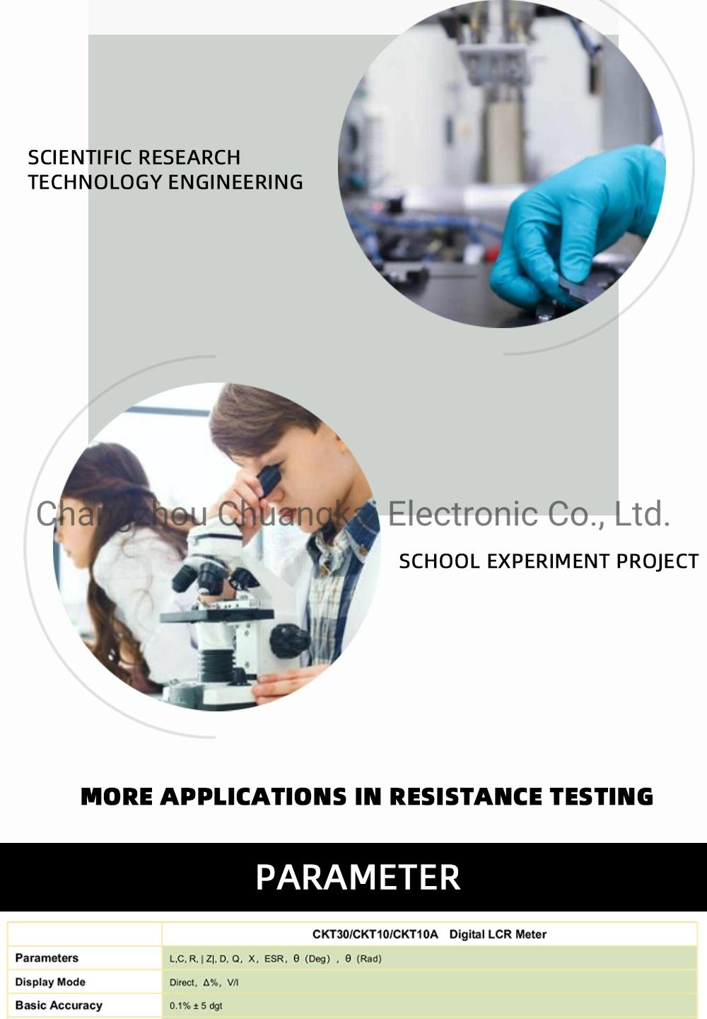 Capacitance Lcr Meter Resistance Meter ESR Meter (Model CKT10A)