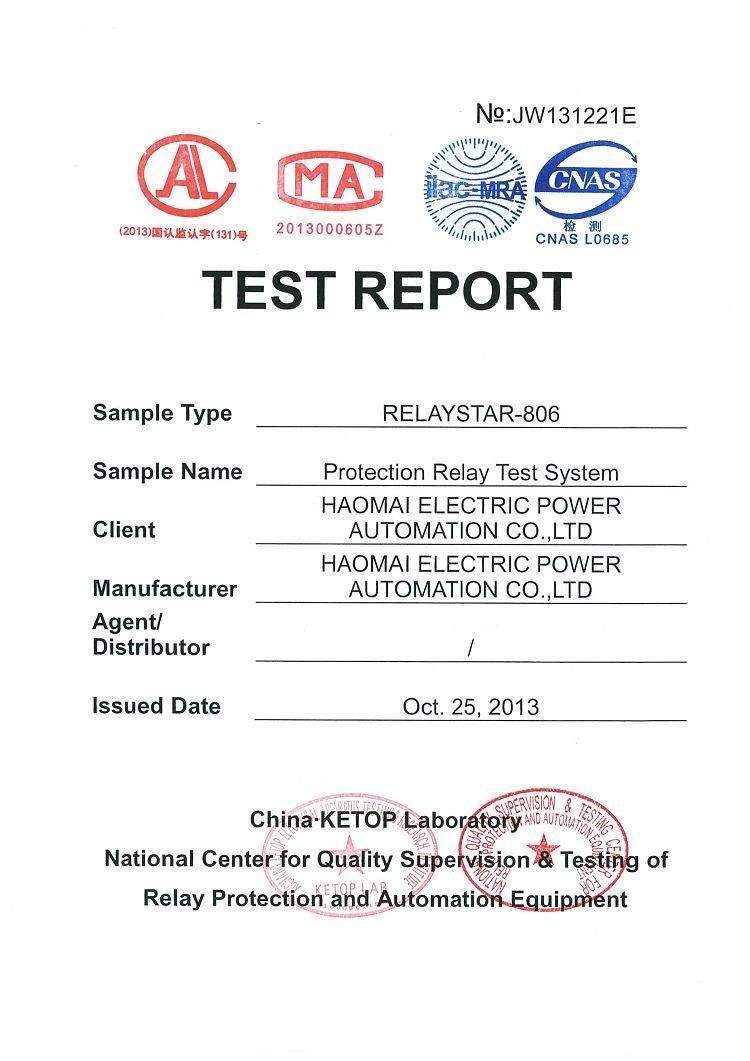 Three-Phase Automatic Reclosure Test Smart Substation Relay Protection Tester