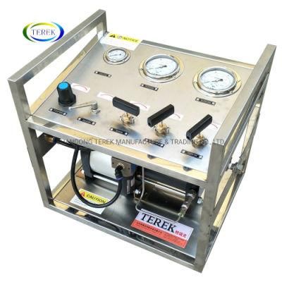 Terek Brand Model Gu-Gtb-25 60- 200 Bar Output Air Operated Helium Gas Booster Pump Unit System