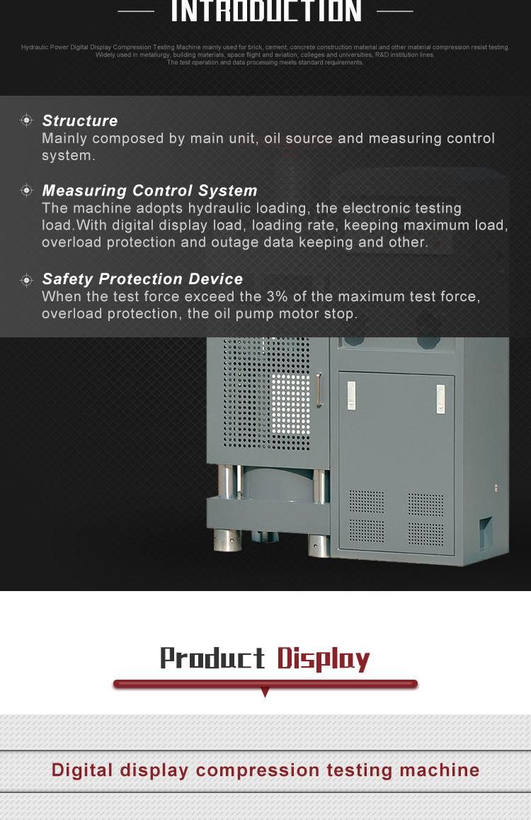 Digital Display Manual Compression Testing Machine