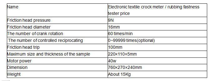 Electronic Textile Crockmeter / Rubbing Fastness Tester