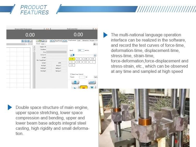 Hydraulic Motor Drive Automatic Servo Control 30tons/300kn Universal Testing Machine for Material Testing