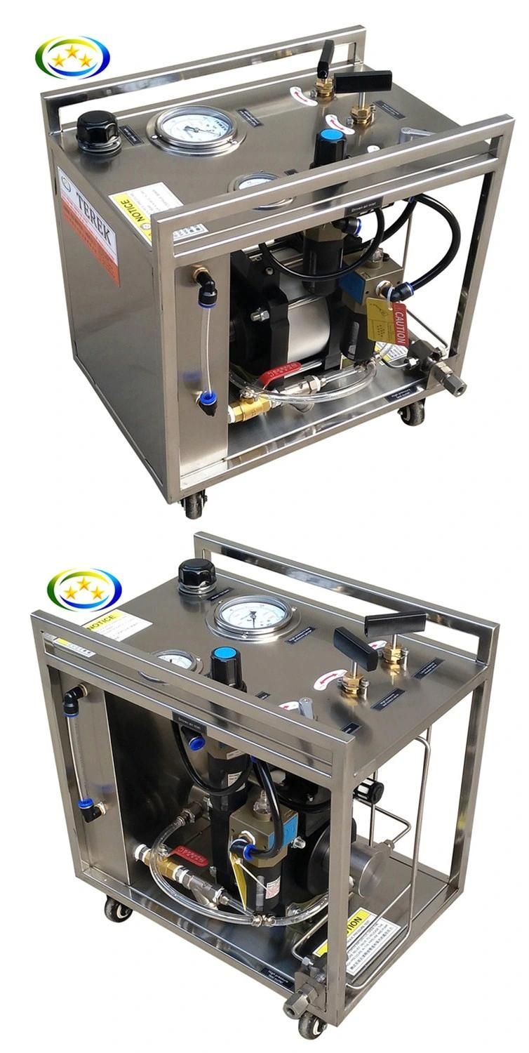 Terek 10-55000psi Pneumatic Air-Driven Liquid Booster Hydraulic Pressure Tester Pump