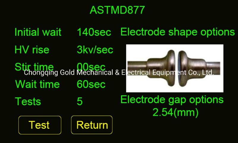 80kv 100kv Transformer Oil Temperature Measurement Insulating Oil Bdv Dielectric Withstand Voltage Tester