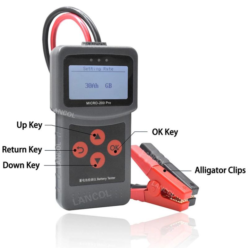 Auto Starter Battery Analyzer with LED Indicate Light