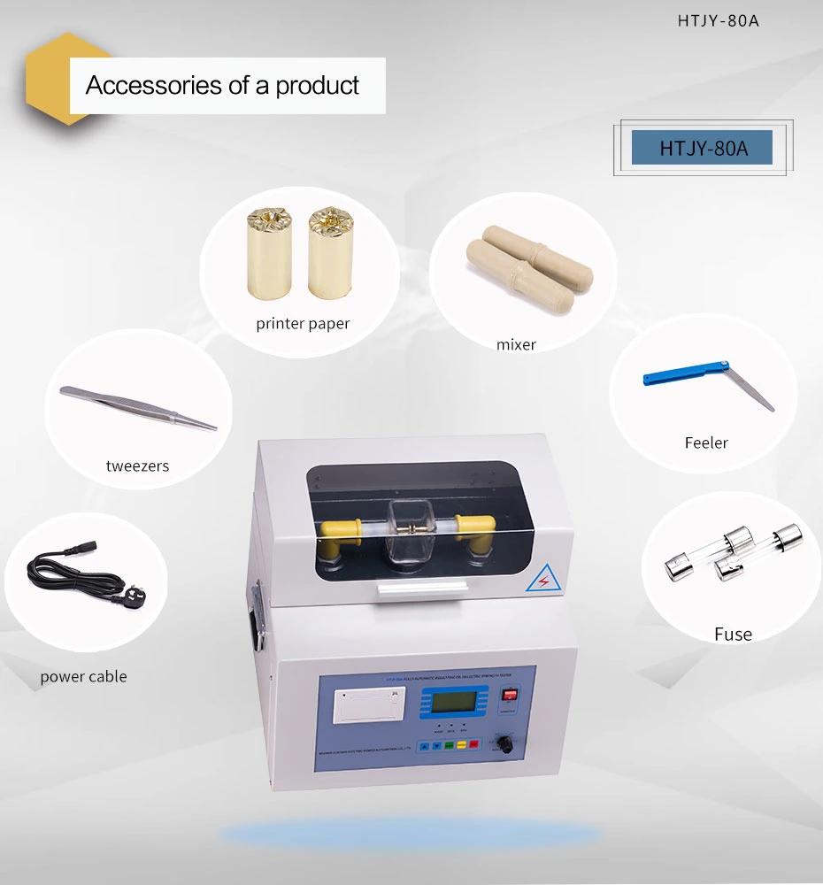 Htjy-80A 80kv Bdv Breakdown Voltage Transformer Oil Dielectric Strength Test System