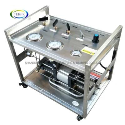 Terek Pneumatic (Air compressor driven) Nitrogen Oxygen Helium Hydrogen N2o CO2 LPG Npg Gas Booster Pump System