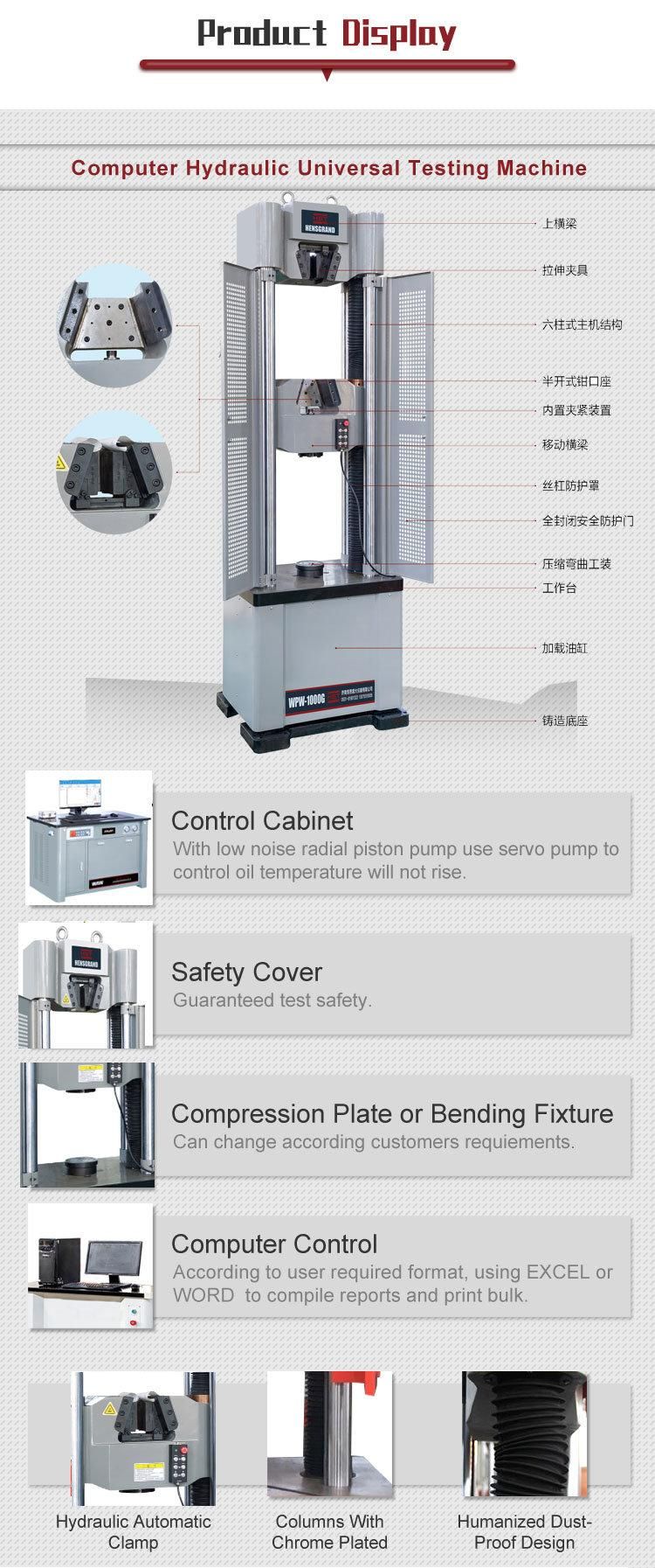 2000kn Universal Tensile Testing Equipment Measuring Material Strength Machine