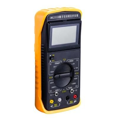 Digital Low Voltage Two-Clamp Volt-Ampere Phase Meter