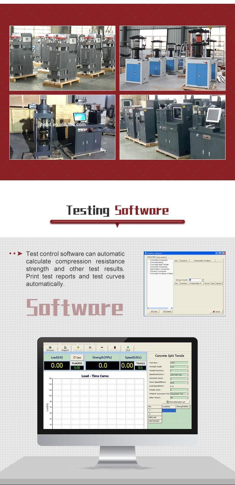 Yaw-100d 100kn/200kn/300kn Computer Electronic Compression Tester