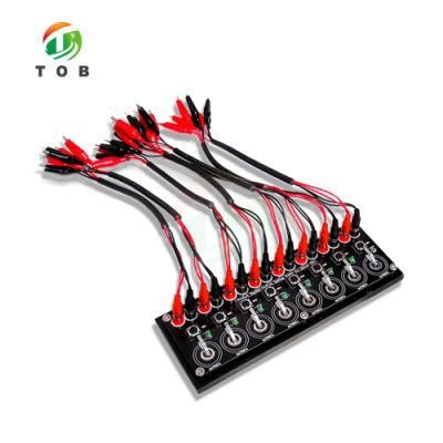 8 Channels Coin Cell Testing Board with Cable &amp; Optional Connector for Coin Cell Battery Tester