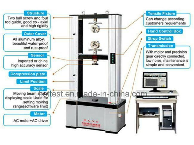 Computer Control Automatic Lab Material Universal Tensile Testing Machine (WDW-50/100/200)
