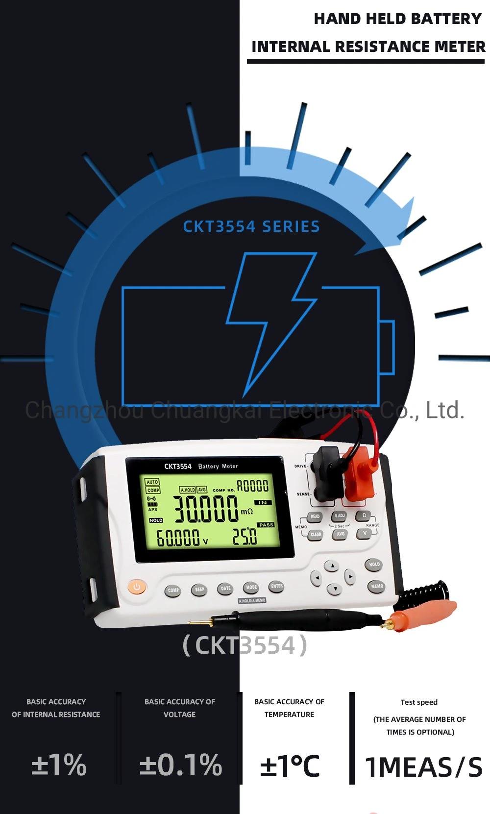 Handheld Battery Tester AC Resistance Meter for UPS Online Test (Model CKT3554)
