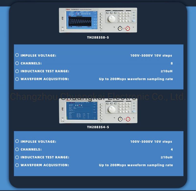 Th2883s8-5 Voltage Output 100V-5000V 8 Channels Impulse Winding Test Instrument