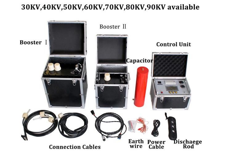 Fuootech Portable Vlf Cable High Voltage Testing Instrument AC Hipot Tester 30kv 50kv 80kv 90kv