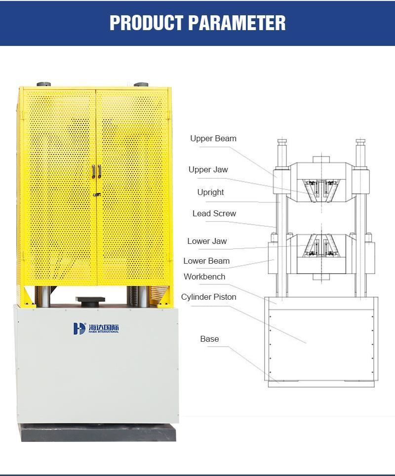 Programmable 1000kn Max Hydraulic Universal Compression Tensile Lab Test Equipment