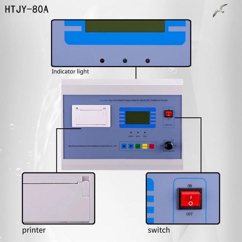 Htjy-80A 80kv Bdv Breakdown Voltage Transformer Oil Dielectric Strength Test System