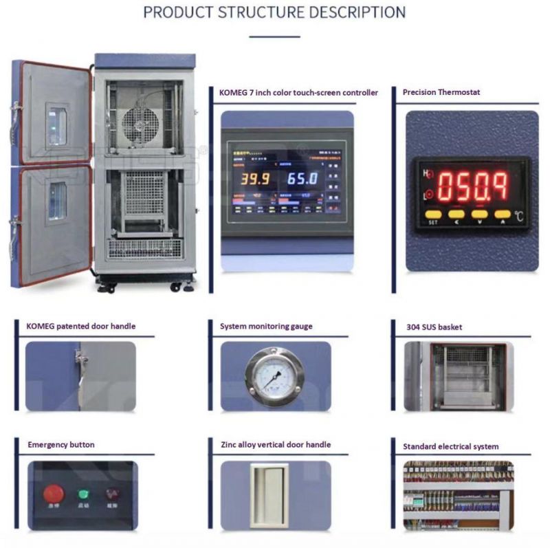 Komeg 64 Liter 2-Zone Environmental Thermal Shock Test Chamber