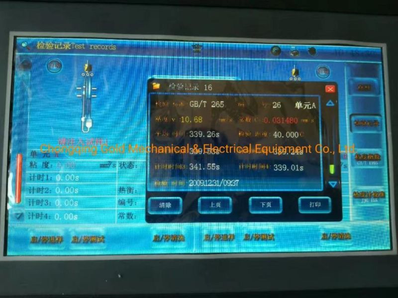 Full Auto Oil Meters Visco Kinematic Bath Kinematic Viscometer Analyzer ASTM D445