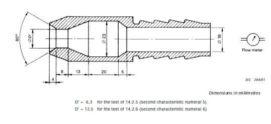 Water Jet Nozzle Set for IEC60529 Testing Equipment